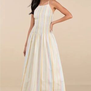 Lulu's Multicolor Striped Maxi Dress